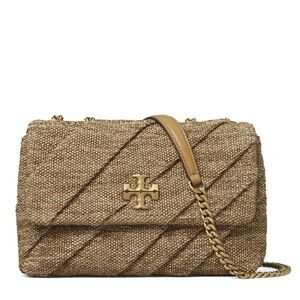 Tory Burch Kira Draped Raffia Shoulder Bag
